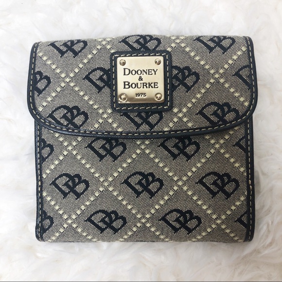 Dooney & Bourke Handbags - Dooney & Burke | Gray Logo Square Wallet